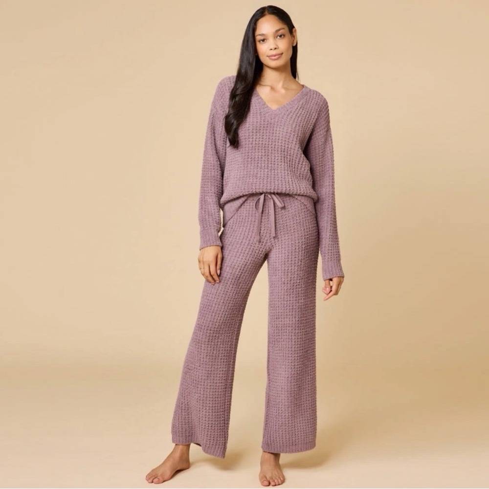 Softies Waffle Marshmallow V-Neck Lounge Set Size XL New in Bag
